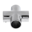 Marine Boat Hand Rail Fitting 4 Way Tee Cross Joint Fits 25mm 1" Pipe/Tube