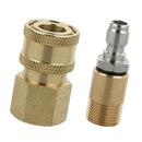 2Pcs Quick Connector Coupler for Pressure Washer Nozzle Clean Pipe Fittings -