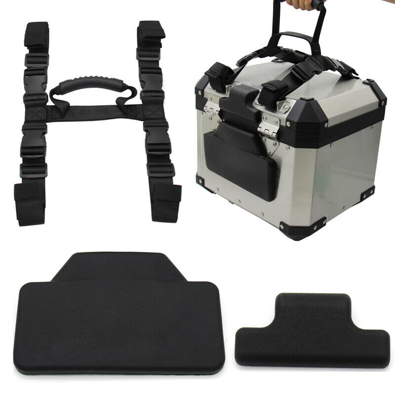 Passenger Backrest Back Pad Rear Saddlebag+Side Handle For Aluminum Alloy B