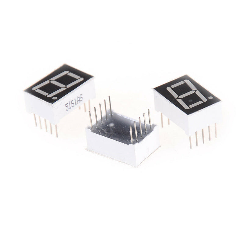 5 Pcs 10 Pin 1 Bit 7 Segment 1" Red LED Display Digital Tube Common Cathode  Bj