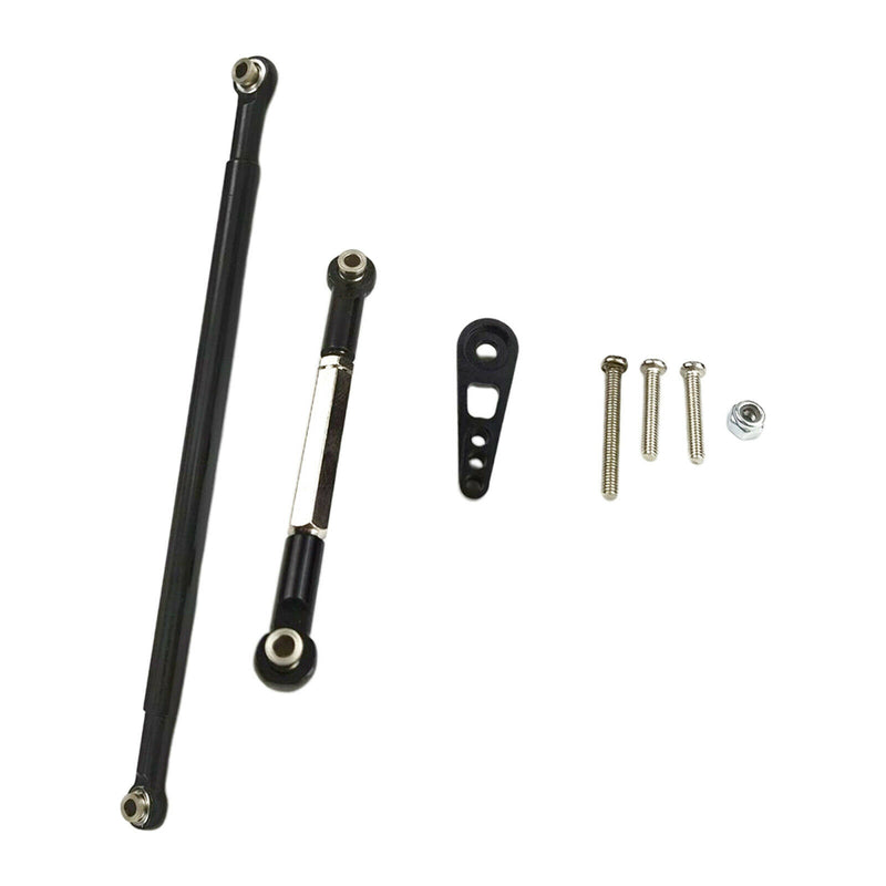 Metal Steering Servo Rod Linkage for 1/12 MN86K MN86KS RC Carwler Black
