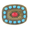 Men Women Turquoise Classic Boho Belt Buckle Western Cowboy Buckle Bronze