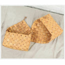 Garden hand-woven wood basket weaving storage basket Fruit and vegetable ba I1L5