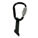 Black Metal Motorcycle Helmet Combination Code Lock + T-Bar Rubber Anti-theft