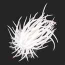 Silicone Aquarium Underwater Artificial Grass Plant 4-inch High White