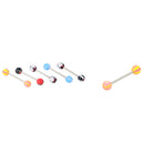72x Stainless Acrylic Ball Barbell Bar Eyebrows Nose Tounge Rings Body Pierci TE
