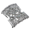 Retro Magic Double Hair Combs Clips Stretchy Pearls Beads for Thick Hair