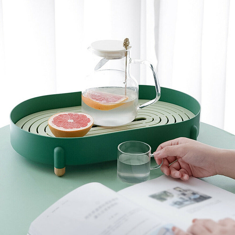 Nordic Tea Cup Plate Drain Tray Kitchen Tools Holder Organizer Vegetable Fruit