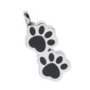 Bear Paw Shape Cremation Memorial Charms Jewellery Metal Urn Pendant for Pet