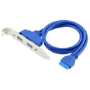 With Baffle 20Pin To Usb3.0 Two Port Expansion Baffle Line Mainboard 20P To