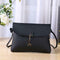 Simple Pure Color Deer Pendant Shoulder Handbag Women Crossbody Bag (Black)