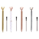4pcs/set Metal Diamond Head Crystal Ball Pen Creative Pen Office Stationery-Gift