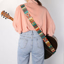 Adjustable Guitar Strap Belt with PU Leather Ends for Folk Electric Guitar Bass