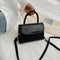 Women Leather Pure Shoulder Handbags Flap Crossbody Messenger Bags (Black)