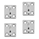 4pcs Heavy Duty Stainless Steel Square Plate Staple Ring Hook, Marine Boat