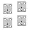 4pcs Heavy Duty Stainless Steel Square Plate Staple Ring Hook, Marine Boat