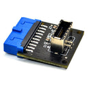 USB 3.0 19-Pin Internal Header to USB 3.1 3.2 Type C Key A 20-Pin Adapter A