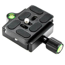 Clamp Quick Release Plate with 1/4-3/8 Screw Adapter for Ball Head Tripod SN9F