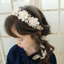Korean Sweet Princess Headband Long Lace Ribbon Flower Hairbands Wreath Girls A1