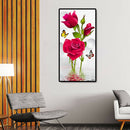 Full Drill Diamond Painting Rose Butterflies Cross Stitch Kit Mosaic Craft