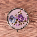 flower pill case metal organizer portable pill box makeup container Colorâ€˜Random