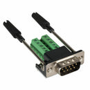 DB9 Male 9Pin D-Sub Connector solderless Terminal Board Plastic Cover screw M&O
