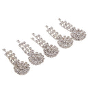 5 Pieces Flower Rhinestone Crystal Flatback Buttons for Sewing Wedding Phone