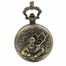 Santa Claus Deer Quartz Pocket Watch Analog Necklace Pocket Watch for Men W B7L8