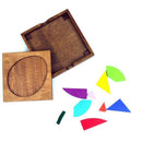 Wooden Egg Shape 9pcs Geometry Learning Jigsaw Smart Puzzle Board Kids Toys