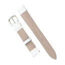 16 mm Bracelet Watch Spare PU Leather Strap White Watch Band