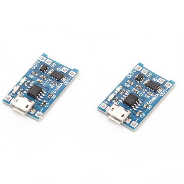 2PCS TP4056 5V 1A USB 18650 Lithium Battery Charger Board Protection ModuleSEAU