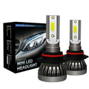 2Pcs 9006/Hb4 Mini1 Led Headlight 36W 6000Lm Cob Bulbs Kit Hi/Low Beam 6000