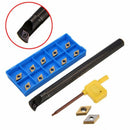 12Pcs Dcmt0702 Carbide Inserts + S12M-Sducr07 Boring Bar 150Mm With Wrench