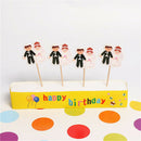 24pcs Wedding Cake Topper Bridegroom Bride Cupcake Toppers Wedding Decoration JR