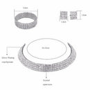 3pcs Women Crystal Wedding Bridal Necklace Earrings Bracelet Jewellery Set Gift