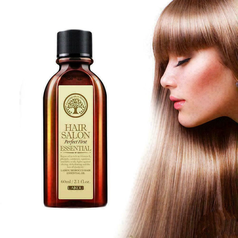 60ml Argan Oil Moisturizing Nourish Scalp Smooth Dry Hair B9J4 Treatment Re L1R3