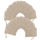 20pcs Natural Linen Pouches Drawstring Burlap Jute Sack Drawstring Gift Bags