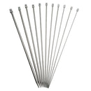 22pcs/11Pairs Stainless Steel Knitting Needles Set 11 Size 2-8mm Single Pointed