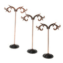 3Pcs/Set Metal Showcase Earrings Jewelry Display Stand Organizer Holder Rack