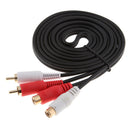 2 RCA Female Jack To 2 RCA Male Plug Splitter Audio Video Av Adapter Cable