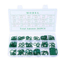 265pcs Assortment Kit Car HNBR Air Conditioning Rubber O Ring Seals Set Green