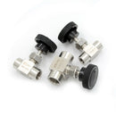 1/4"BSP Female Thread Stainless Flow Control Shut Off Needle Valve Water GasOiï¼W