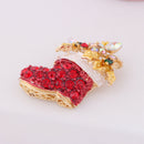 New Crystal Rhinestone Enamel Brooch Pin Wedding Party Christmas Gift A