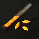 6Pcs Orange Olive Float Foam Strike Indicator For Fly Fishing Plastic Tube