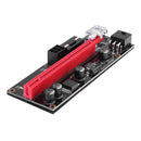 009s 1x to 16x PCI Express Riser Card USB3.0 Cable Dual 6Pin for BTC Mining