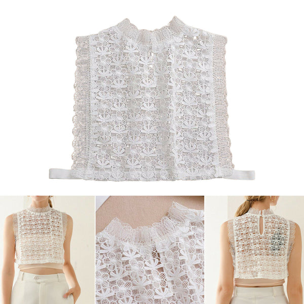 Sexy Women's Sleeveless Stand Collar Lace Low-cut Summer Fitted Tank Top Shirts