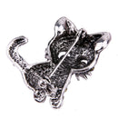 Alloy Crystal Cute Cat Brooches Clothing Pin Party Garment Accessories