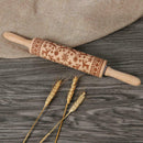 Christmas Rolling Pin Elk Pattern Baking Cookies Biscuit Embossing Roller