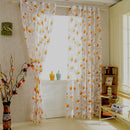 2 Sunflower Voile Window Curtain Sheer Panel Balcony Divider Tulle Valance