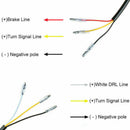4Pcs Motorcycle Sequential Flowing LED Turn Signal Indicator + DRL + Stop LSEAU